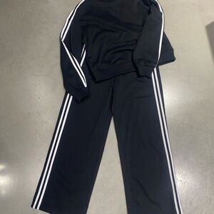 Black Tracksuit with White Stripes